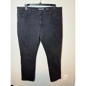 TR Tailored Recreation Premium Straight Fit Mens Jeans Size W40 L32 Black Denim